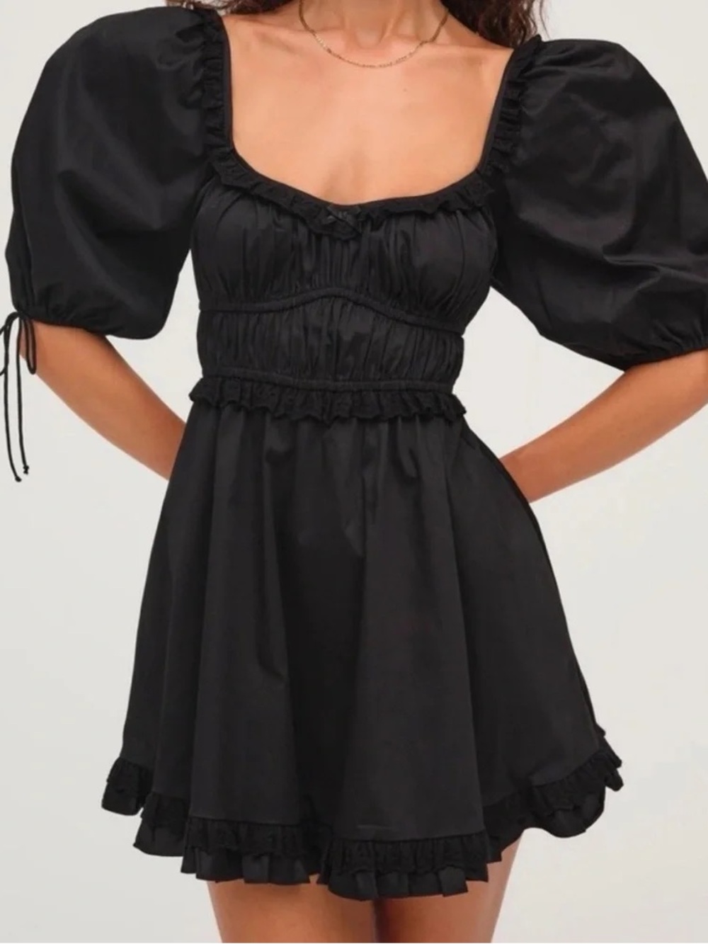 For Love And Lemons Black Jackson Mini Dress